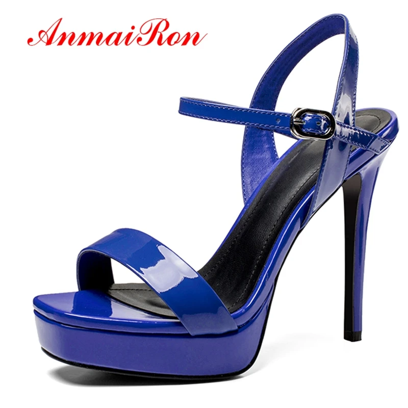 

ANMAIRON New Fashion and Elegant Basic Dress Woman Sandals 2018 Summer Thin High Heel Sandals Size 34-39 LY320