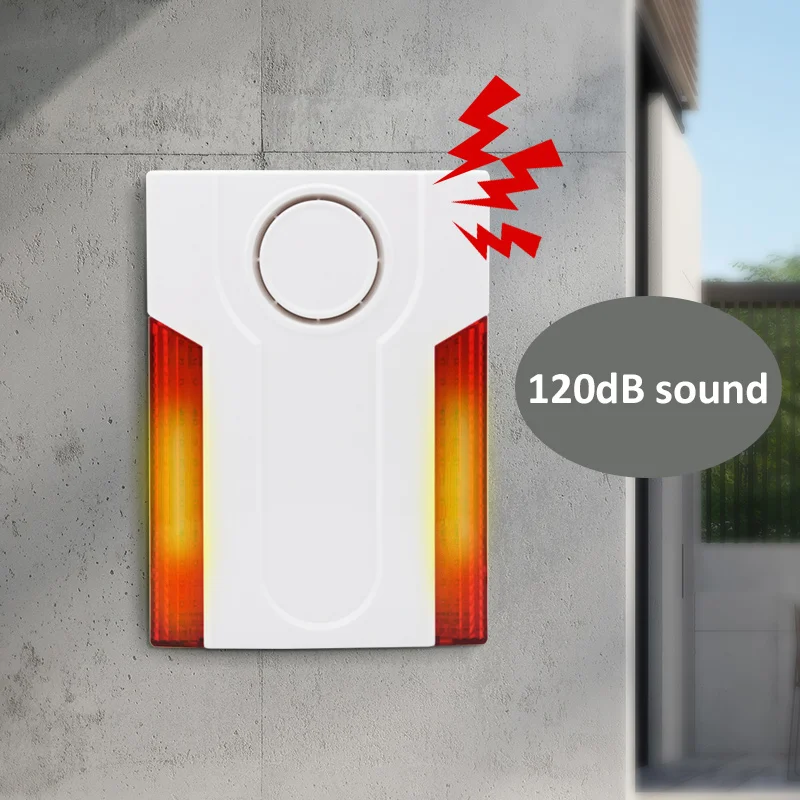 

868MHz Outdoor Siren MD-334R External Sirene Strobe Siren Horn for TCP IP GSM Alarm System ST-VGT, Free Shipping