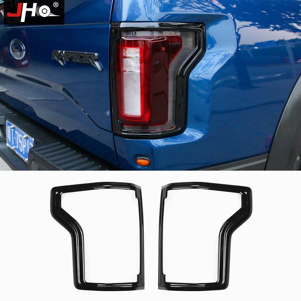 Us 74 45 20 Off Jho 2pcs Abs Tail Light Frame Cover Trim For Ford F150 Raptor 2016 2019 2018 2017 Exterio Pickup Truck Styling Accessories Black In