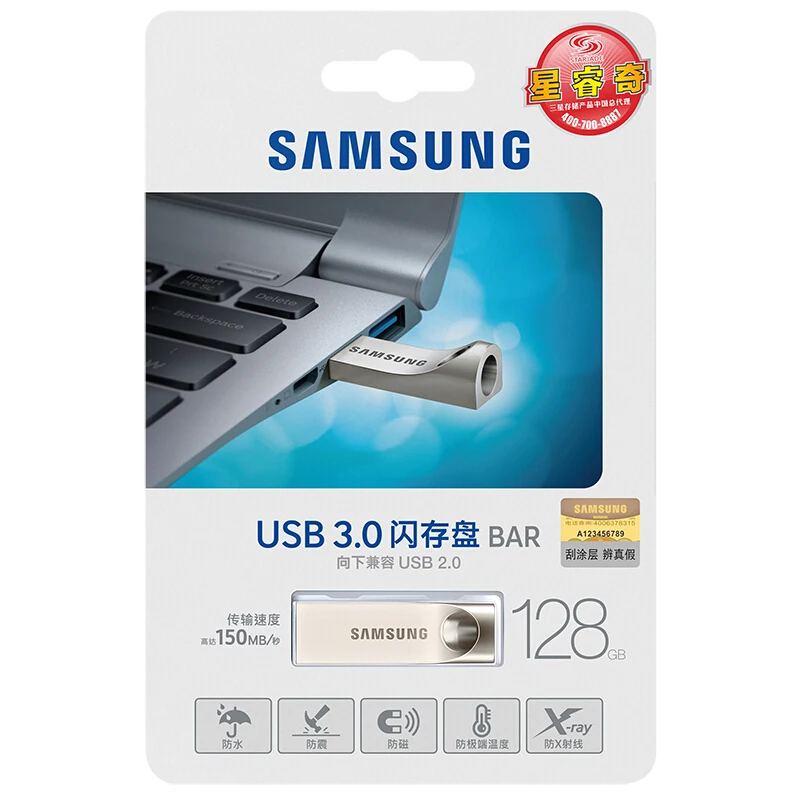 Samsung usb флеш-накопитель USB3.0 32 ГБ 64 ГБ 128 ГБ металлическая ручка привода 150 МБ/с. pendrives creativios flash memory stick cle хранения USB