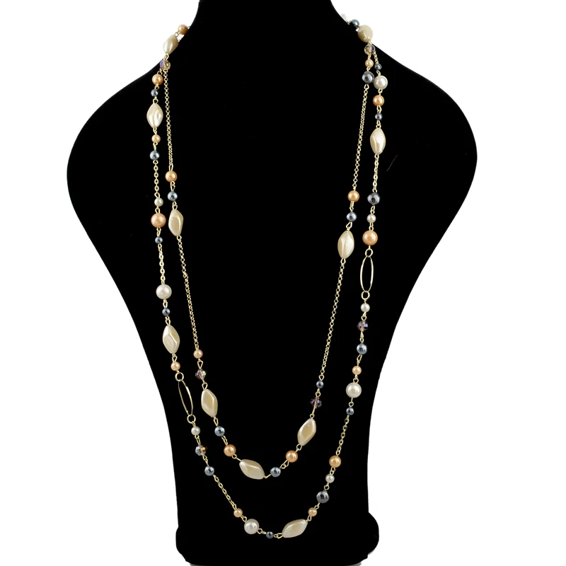 CHICVIE, ожерелье из бисера с натуральным камнем для женщин, Золотая цепочка, массивные винтажные аксессуары, этнические ювелирные изделия, ожерелье SNE140254