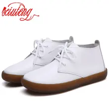 Xiuteng/Модная женская обувь; коллекция года; однотонная обувь ярких цветов; женские кожаные балетки на плоской подошве; Повседневная обувь; обувь принцессы; большие размеры