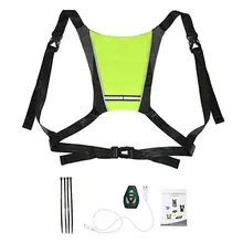 Светодиодный жилет для ночного бега с беспроводным сигналом поворота для езды