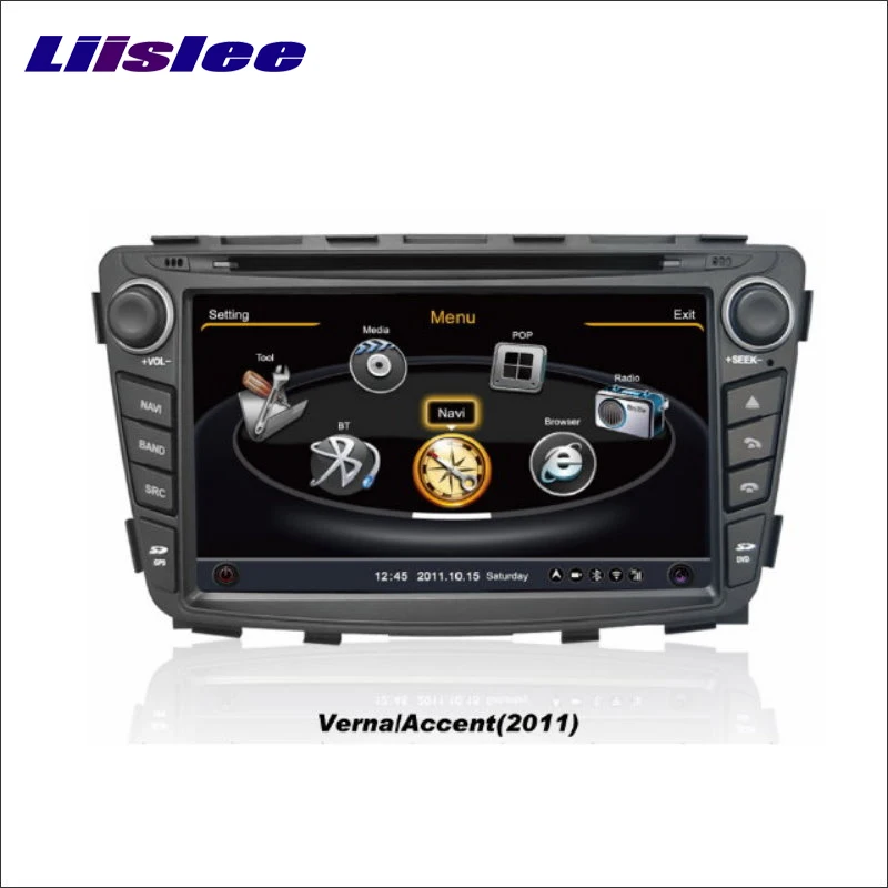 Sale Liislee Car GPS Nav Navi Map Navigation For Hyundai Grand Avega 2011~2013 Radio Stereo DVD iPod BT HD Screen Multimedia System 2