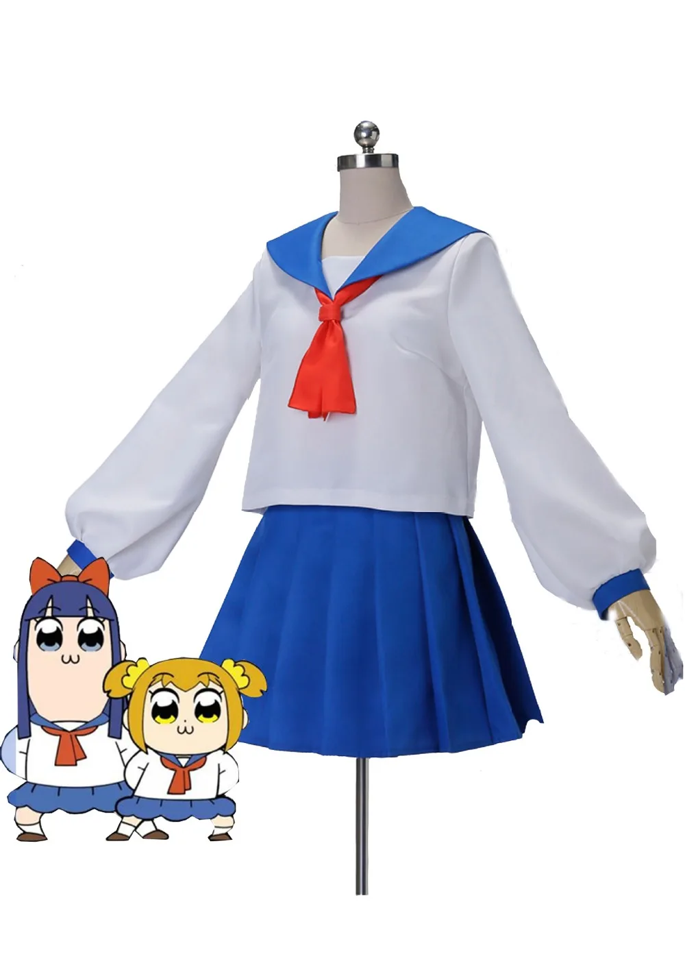 

Poputepipikku Cosplay Costumes Popuko Cosplay Pipimi Costume Anime Pop Team Epic Woman School Uniform Winter 2018