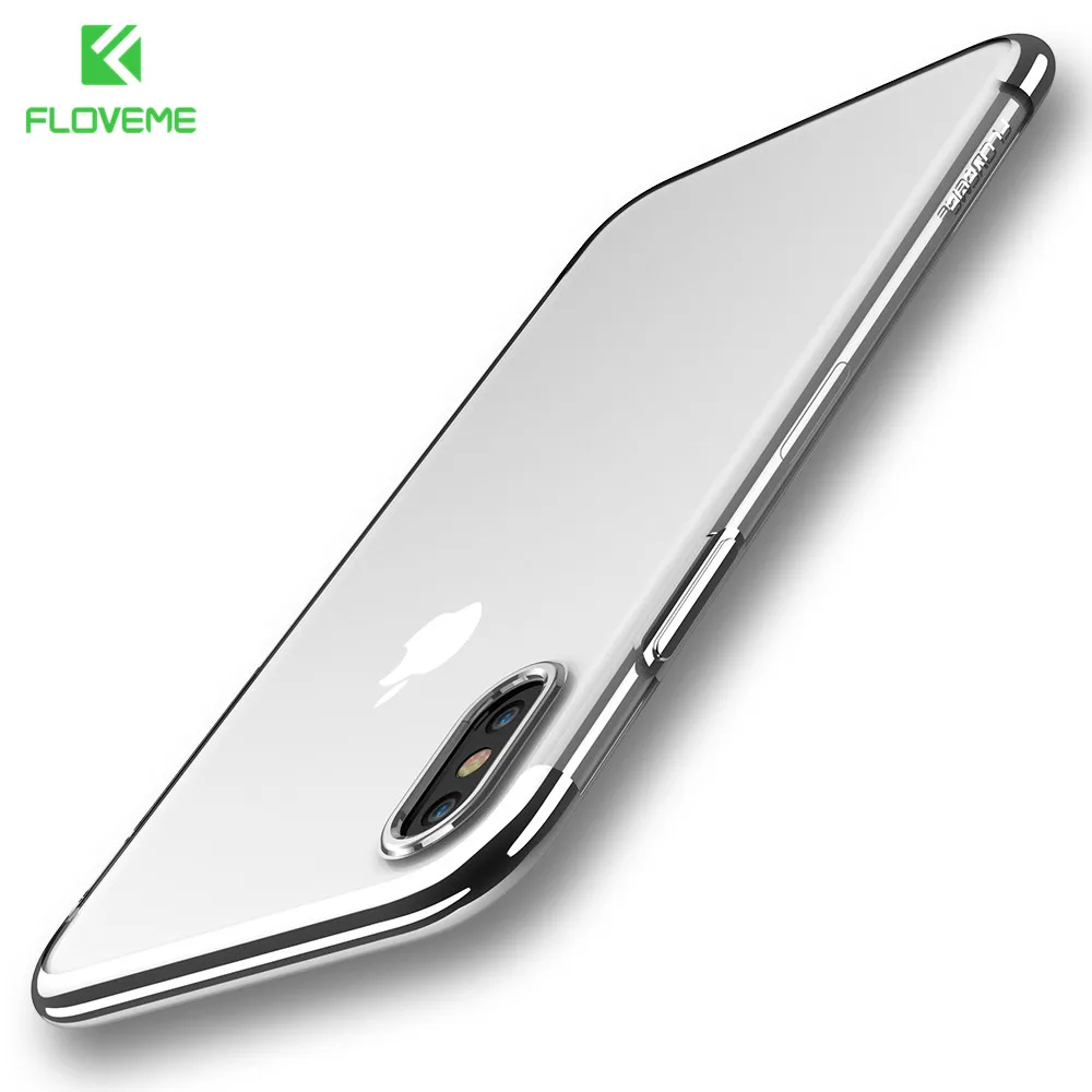 FLOVEME ультра тонкий чехол для телефона iPhone 6 S 7 8 Plus X прозрачный мягкий силиконовый