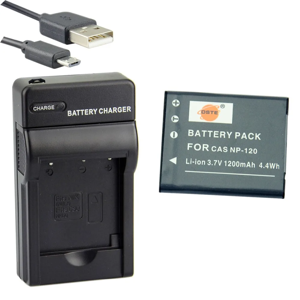 Norifon NP-120 USB Ladegerät Für Casio Exilim Kameras - Kompatibel Mit EX-ZS Serie