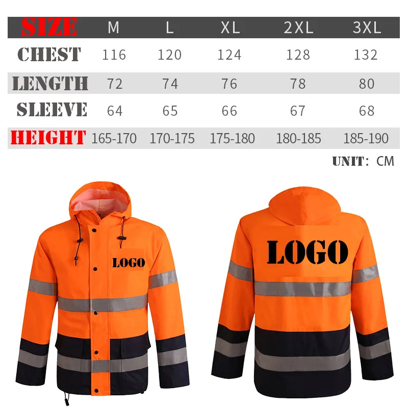 Hi Vis Reflectante Seguridad Lluvia Pantalones Oxford Tela Ropa De