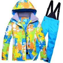 Мужской или женский водонепроницаемый ветрозащитный лыжный или костюм для сноубординга куртка и брюки открытый костюм зимняя куртка и брюки