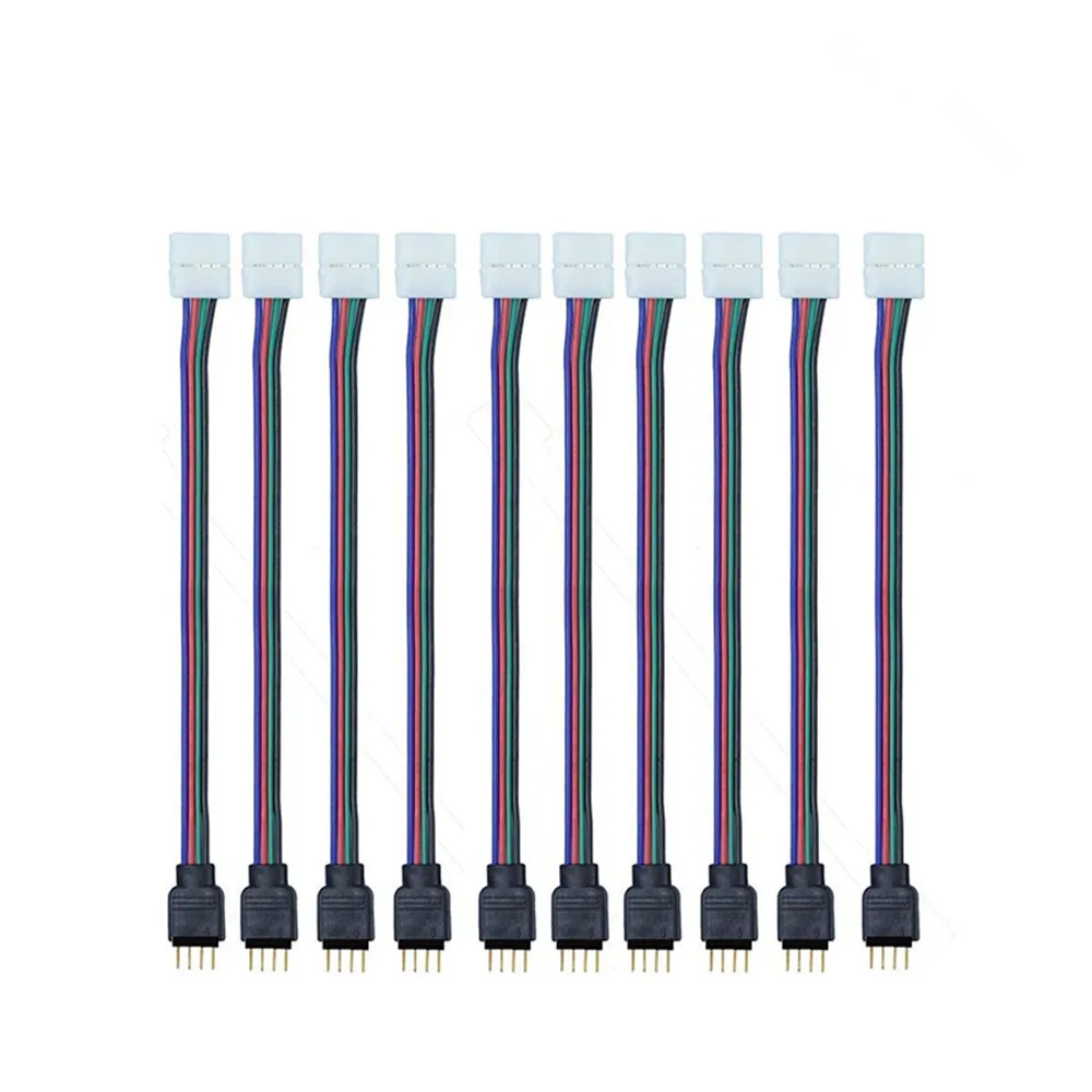 4 контактный разъем для светодиодной ленты 15 см 5050 RGB штекеры блока питания