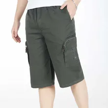 Большие размеры 5XL летние модные короткие хип-хоп шаровары пляжные короткие мужские брюки-Карго Короткие хлопковые прямые свободные мешковатые шорты