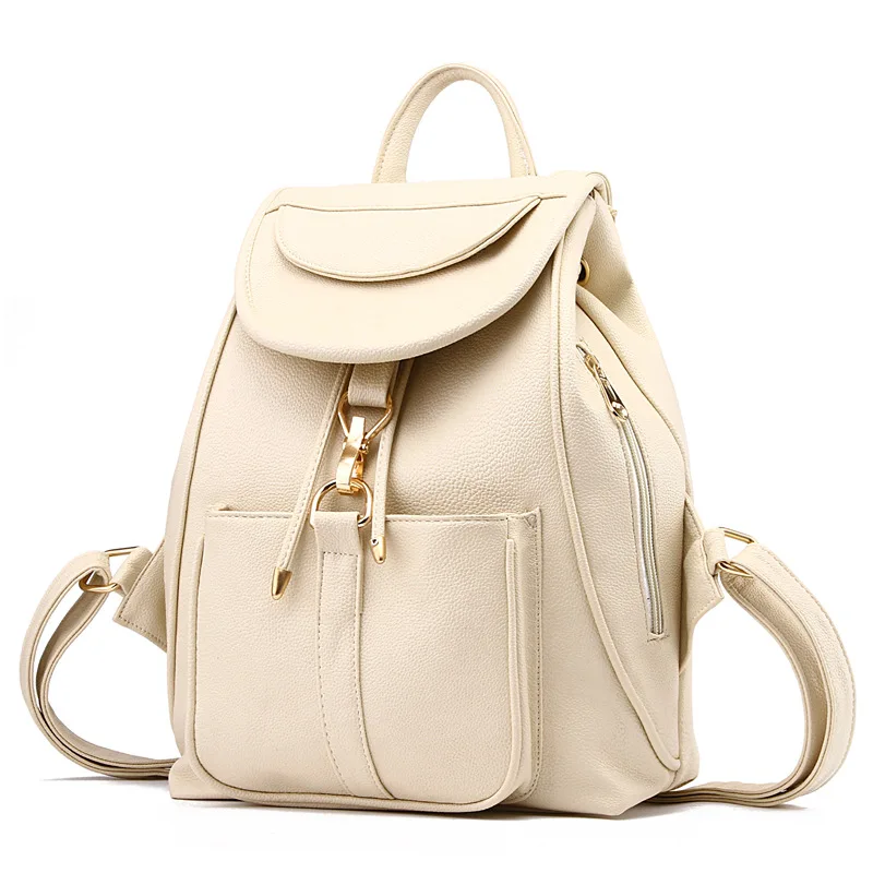 Women Backpack Small Size Black PU Leather Women's Backpacks Fashion School Girls Bags Female Back Pack Famous Brand mochilas