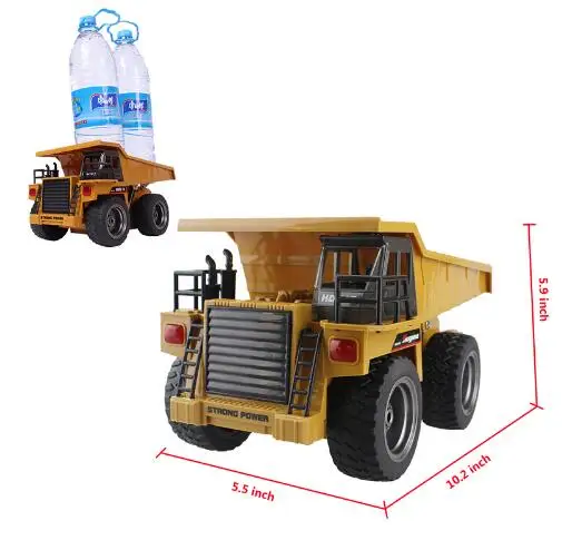 RC Truck Alloy Dumper Tilting Cart 2.4G 4WD Tip Lorry Remote Control Mine Machine Truck Electronic Vehicle Model Toys For Kids RC Truck Alloy Dumper Tilting Cart 2.4G 4WD Tip Lorry Remote Control Mine Machine Truck Electronic Vehicle Model Toys For Kids