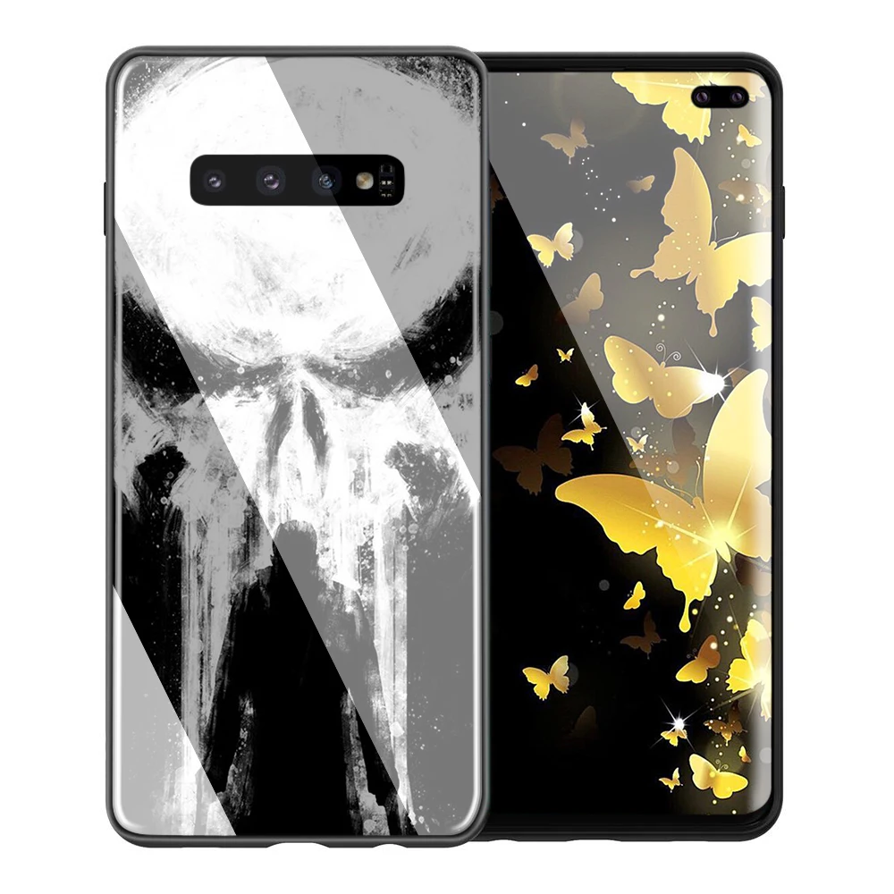 YIMAOC комиксов Marvel Дэдпул Стекло чехол для samsung Galaxy S7 S8 S9 S10 Plus, Note 8, 9, 10, A50 A20 A10 A70 - Цвет: TG1