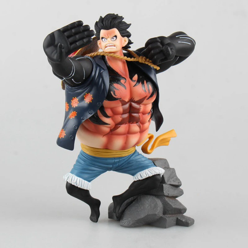 ФОТО One Piece Monkey.D.Luffy Gear Fourth Busoshoku Haki Anime PVC Figure Collectible Model Toy 18cm