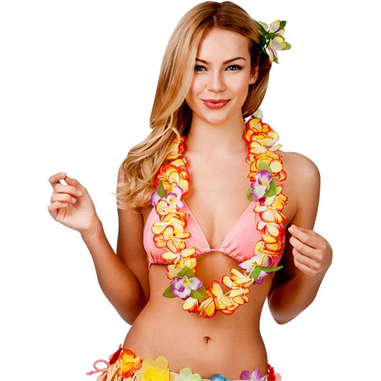 Йориу Гавайский цветок ожерелье шар в виде фламинго латекс фотобудка реквизит тропический Летний пляж Гавайи Aloha вечерние украшения DIY