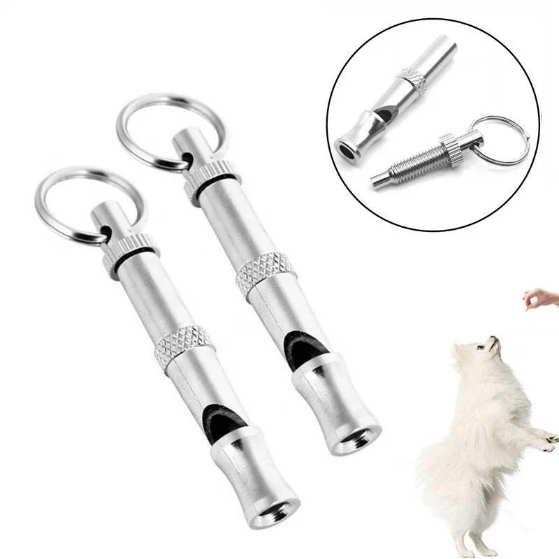 

Ultrasonic Pet Dog Training Whistle Stainless Steel Flute Adjustable Sound Dog Agility Trainer Pet Supplies Dog Accessories