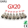 1Set GX20 Aviation Connector Plug Socket Circular Connector 2 3 4 5 6 7 8 9 10 12 13 14 15 Pin M19 19mm Cable Wire Male Female ► Photo 1/6