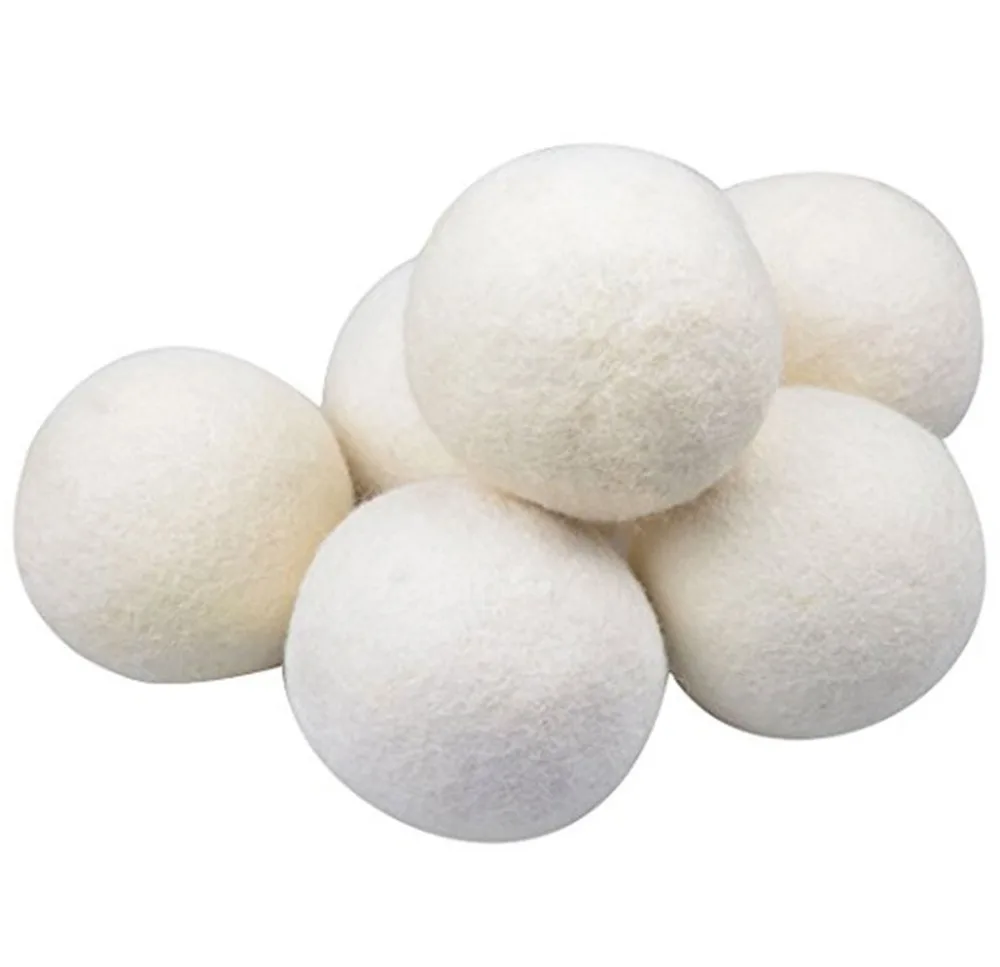

Sinland Wool Dryer Balls Reusable 100% Natural Organic Eco Laundry Balls Fabric Softener Reduces Drying Time 6 Pack