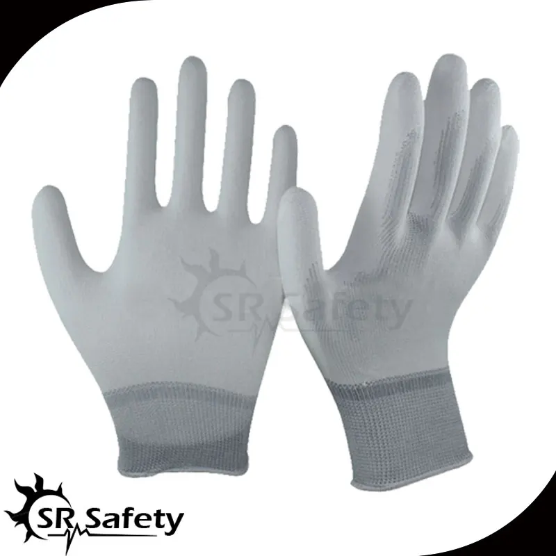 

SRSAFETY 6 Pairs Anti Static Gloves ESD Gloves Anti static Non-slip Industrial Working Gloves,white/white