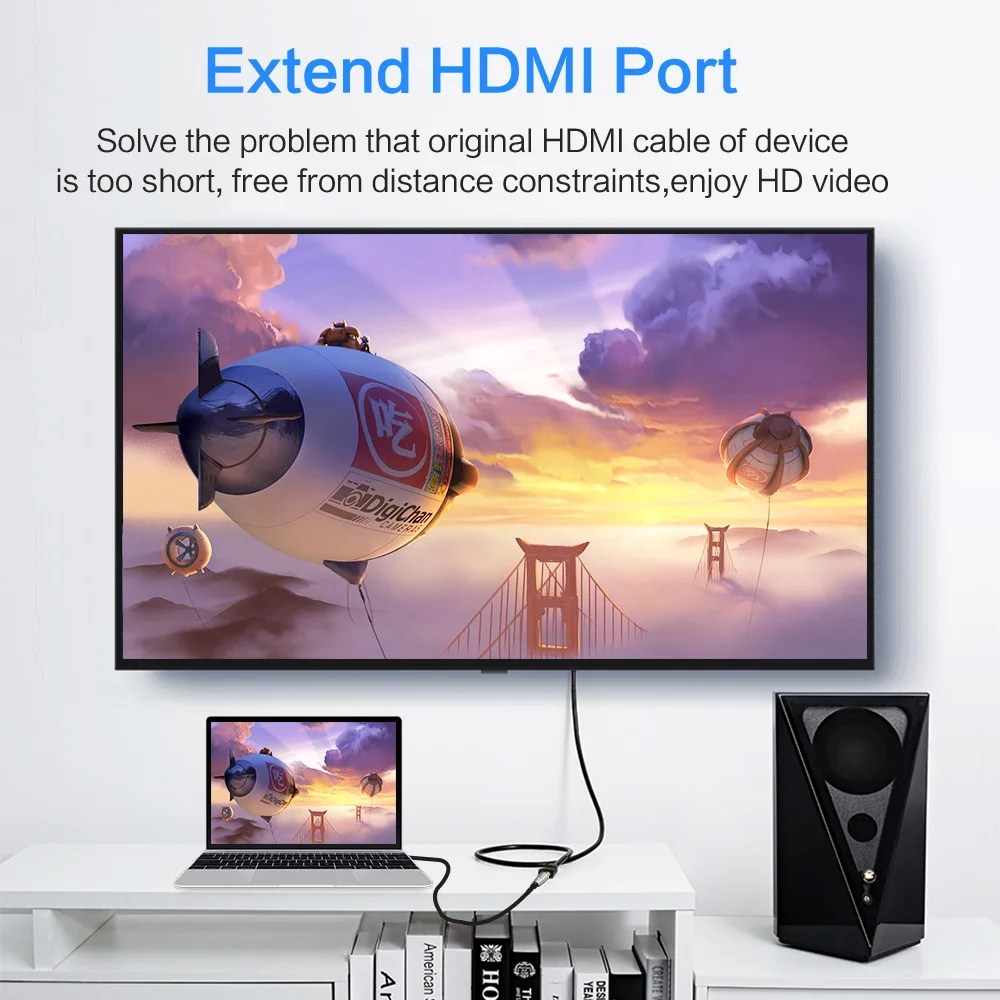 HDMI штекер гнездо кабель 3 фута 1 м разъем адаптера порт 1080P для HDTV удлинитель