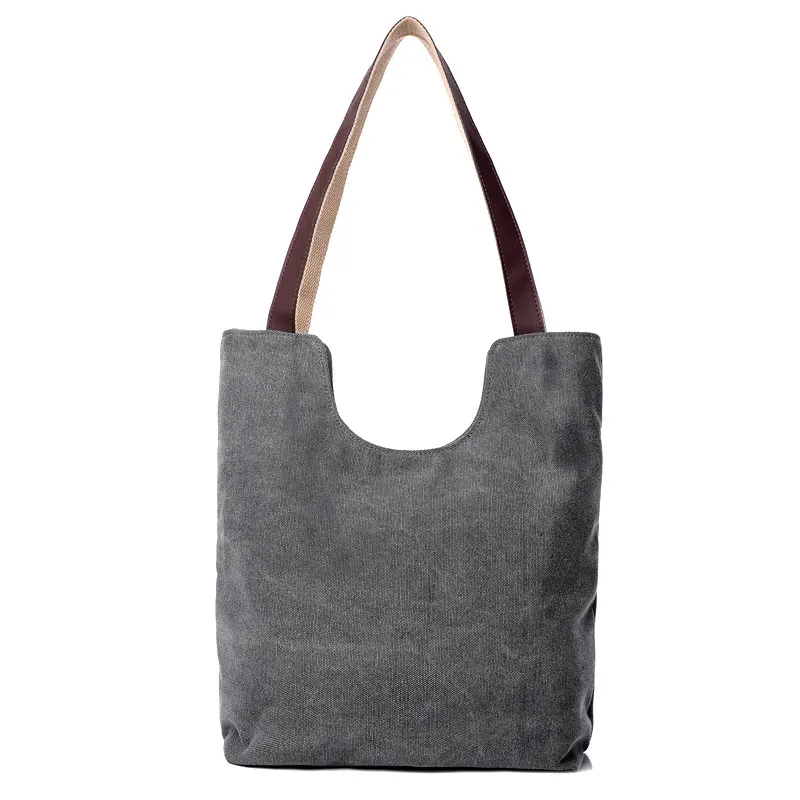 Korean Style Simple Ladies Tote Bag Durable Canvas Hand Bag Fashion Simple Hobo Bag Women Stylish