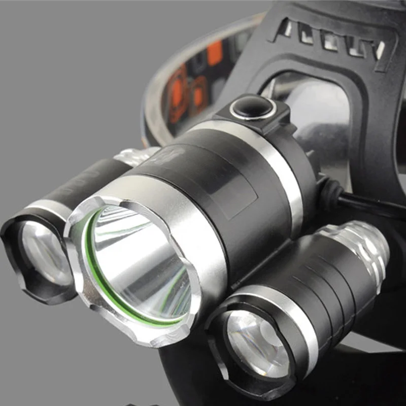Head Torch Headlamp Cree 3 XML T6 Led Headlight 9000LM 4 Modes Head Flashlight for Hunting Fishing LED 18650 Head lamp Charger