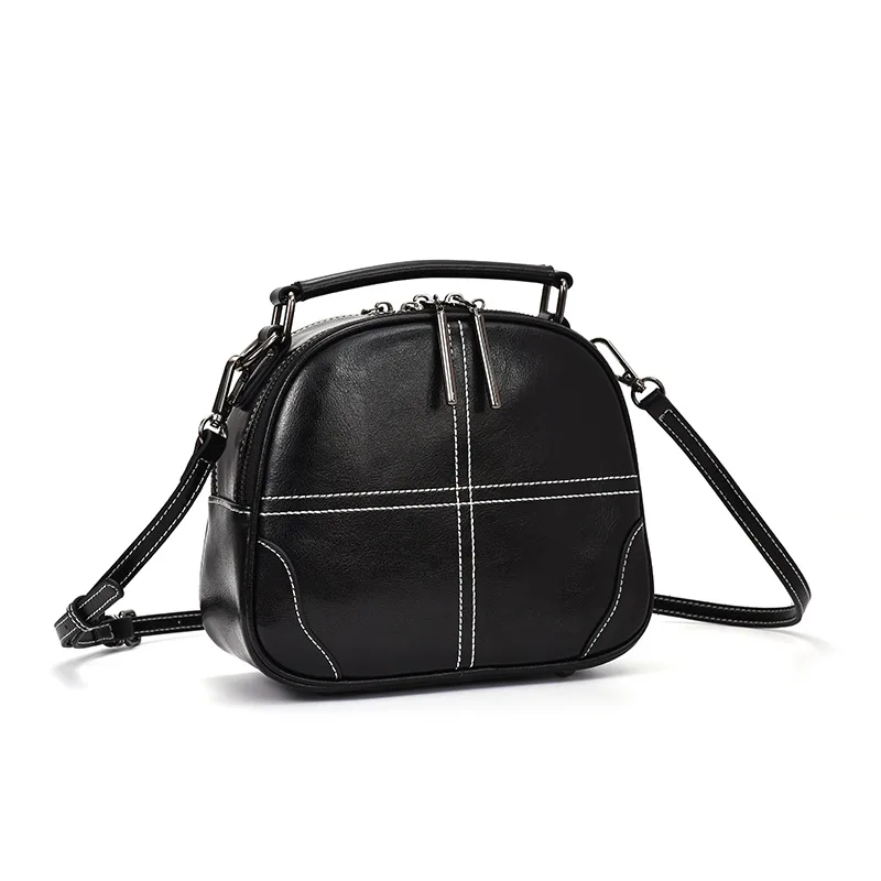 GENMEO Brand New Arrival Genuine Leather Women Handbag with Double Shoulder Strap Female Cow Leather Tote Bags Feminina Bolsa
