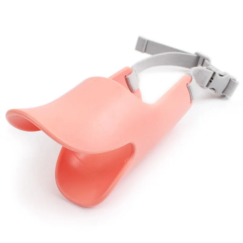 Япония синхронизированный анти-укус шлифовальный гель Силиконовый собачий рот набор удобный мягкий силиконовый чехол - Цвет: Pink