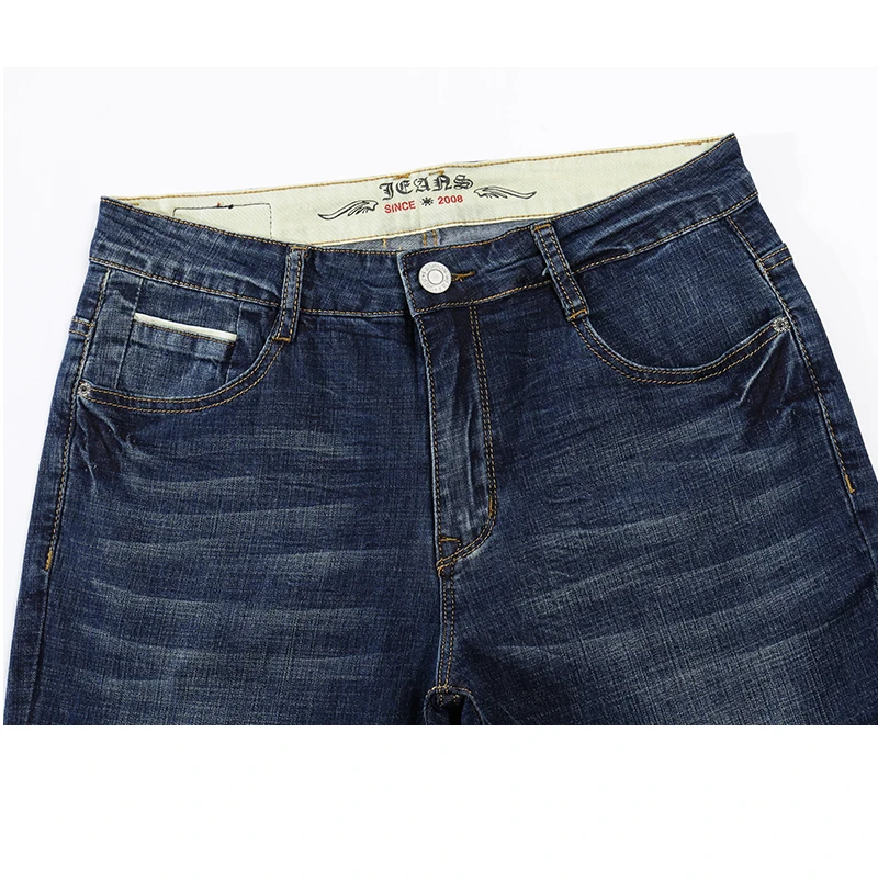 KSTUN Men Jeans Famous Brand 2018 Slim Straight Business Casual Dark Blue Thin Elasticity Cotton Denim Pants Trousers pantalon KSTUN Men Jeans Famous Brand 2018 Slim Straight Business Casual Dark Blue Thin Elasticity Cotton Denim Pants Trousers pantalon