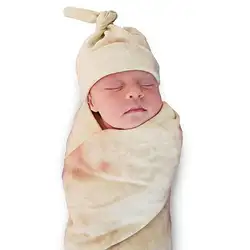 Новорожденный реквизит для фотосъемки одеяло с шляпой Inafnt Коралловое бархатное полотенце для пеленания для малышей реквизит для