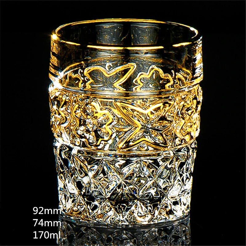 Чешское богемное стекло для виски, золотая, уникальная форма, птичье гнездо, призматический Chivas, бокал для вина, es Cup vandroid De Cristal - Цвет: Style 11