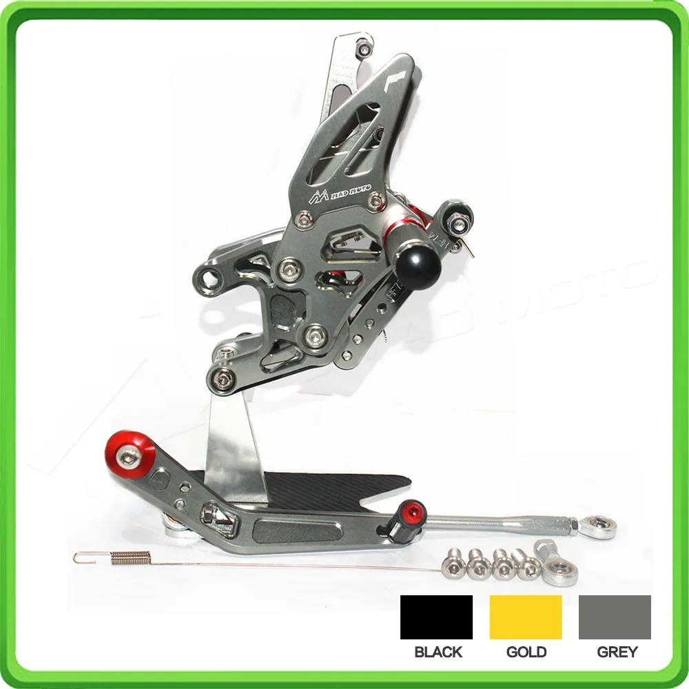 

Adjustable Rearsets Rear set sets Foot Rest Pegs Pedal for Honda CBR 1000 RR CBR1000RR Fireblade 2008 2009 2010 2011 Gray