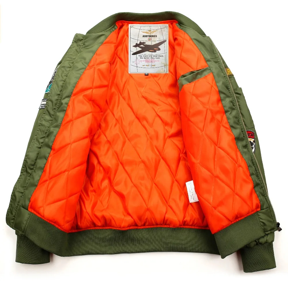 Spring& Autumn Men Bomber Flight Pilot Jacket Men Ma-1 Flight Jacket Pilot Air Force Male Army Military Motorcycle race coats