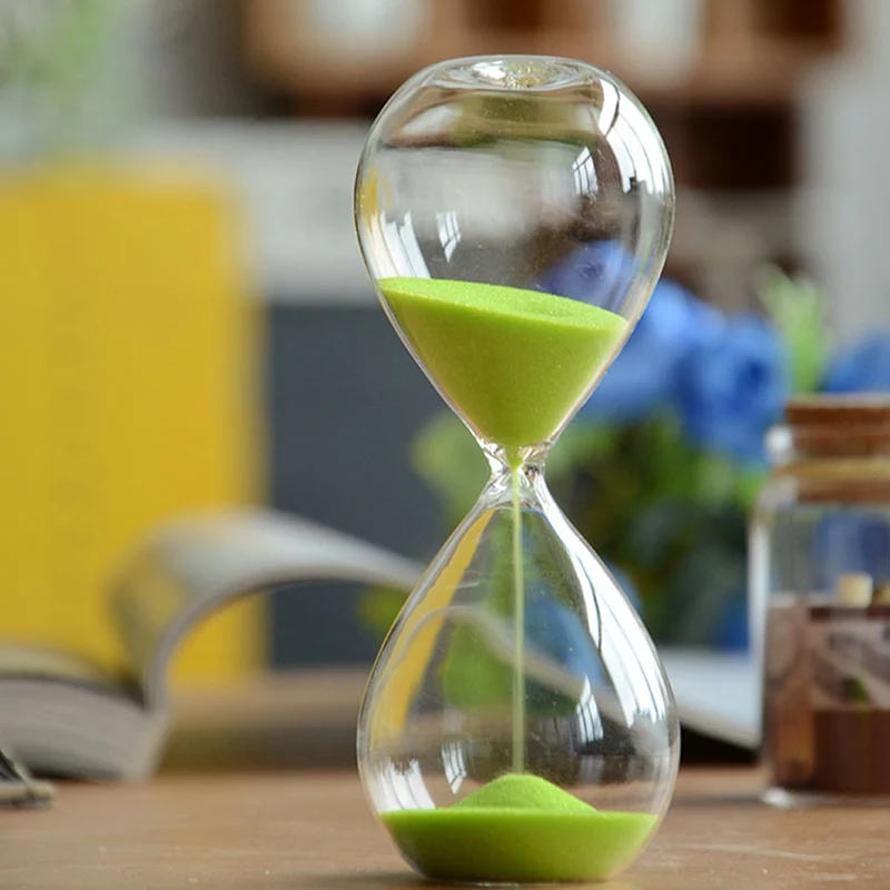 

30 Minutes Hourglass Time Counter Count Down Timer Creative Gift Birthday Surprises Glass Tube and Sand Hourglass Clock