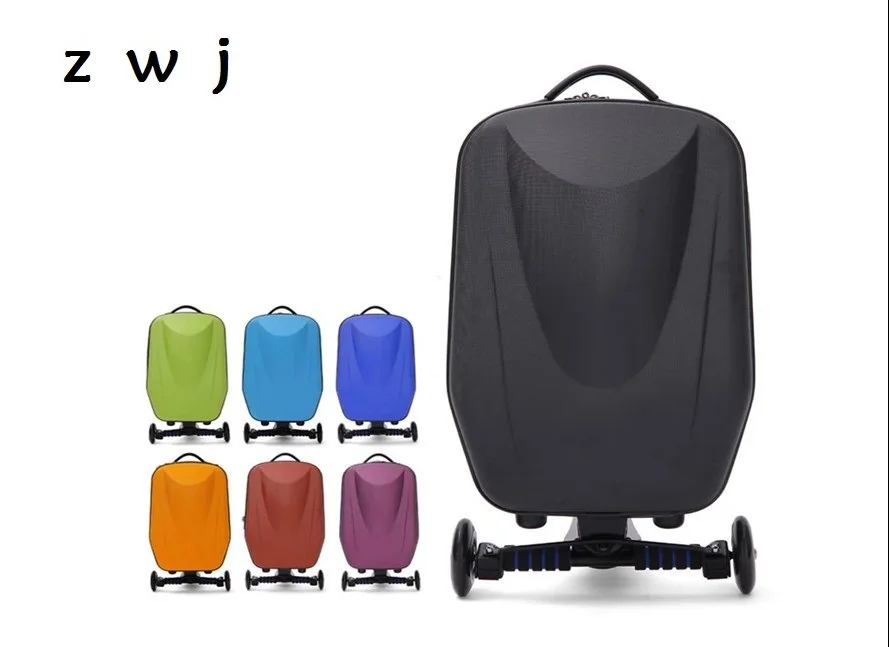 Чемодан на колесиках для скутера, чемодан для скейтборда, дорожная сумка, чемодан, детский Багаж