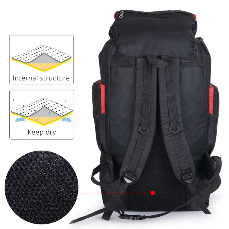 Men's 80L Large Waterproof Climbing Hiking Backpack Camping Mountaineering Backpack Sport Outdoor Rucksack Bag Men's 80L Large Waterproof Climbing Hiking Backpack Camping Mountaineering Backpack Sport Outdoor Rucksack Bag