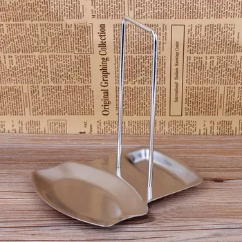 

Pan Pot Cover Lid Rack Stand Stainless Steel Spoon Holder Kitchen Accessories Tool Stove Organizer Storage Soup Home Applicance