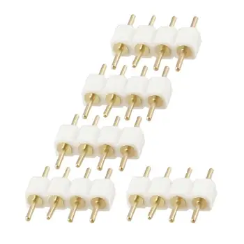 

5Pcs Male to Male 4 PIN RGB Wire Connectors 2.54 mm White for LED Strips BS