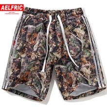 AELFRIC, новинка, шорты в полоску по бокам, хип-хоп, мужские, быстросохнущие, сетчатые, короткие, для бега, для тренировок, летние, повседневные, активные, спортивные шорты, YE16