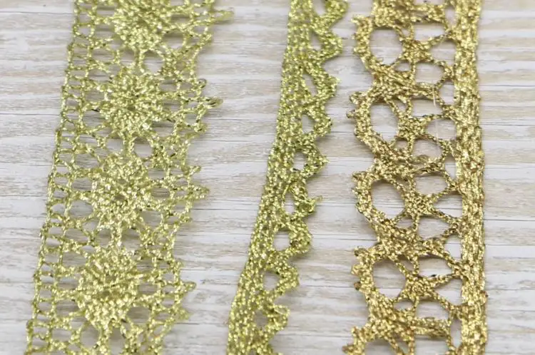 

10 yard/lot Manual accessories lace Golden hollow out delicate lace