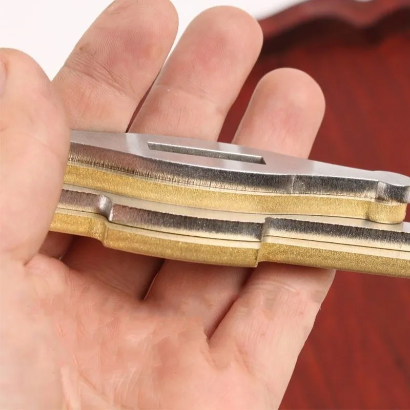 1Pc-Handguard-Of-DIY-Knife-Handle-Brass-Stainless-Steel-Guard-2-Size-Design-Big-Guard-Accessories (4)