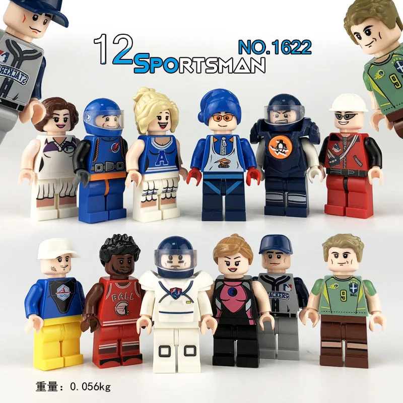 12 человек серии профессиональные строительные блоки мини-фигурки 3D Детские игрушки сделай сам для мальчиков и девочек Детские Рождественские подарки JM227 - Цвет: 12pcs
