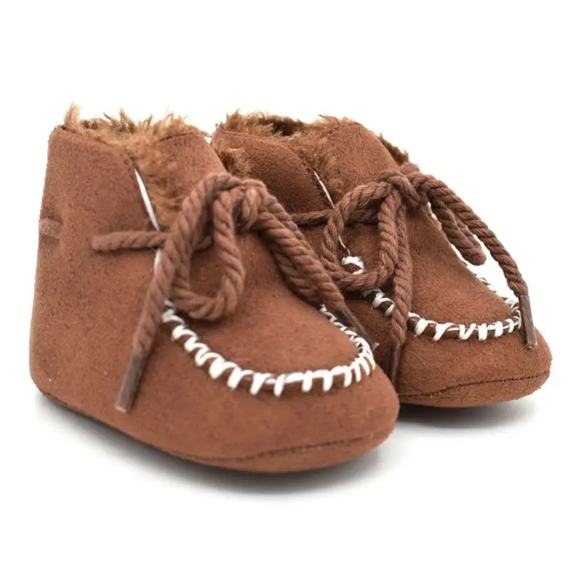 Зимняя Теплая обувь для младенцев, обувь детская обувь, теплая меховая шерсть, детские кожаные ботинки для девочек, противоскользящая обувь