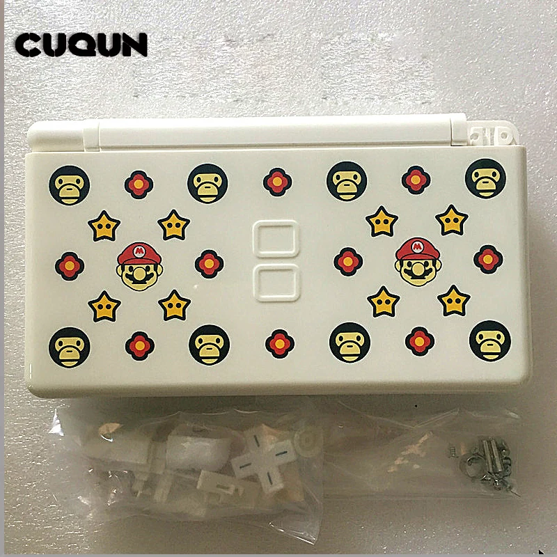 CQ-NDSL Case White Gold Star Mario