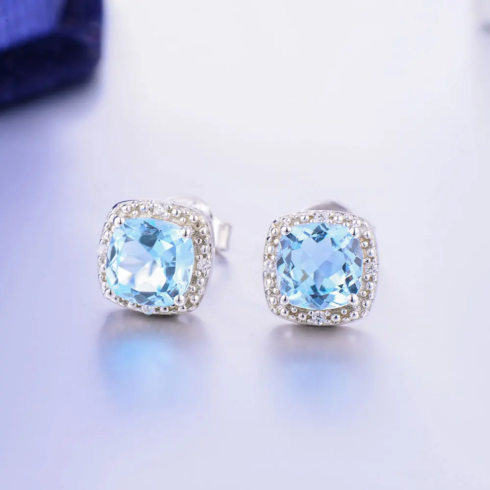 silver blue topaz earrings CASE03417SC-1 (2)