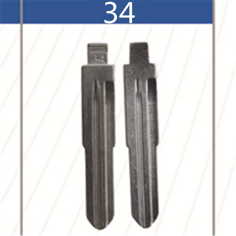 

2 Pcs Uncut Replacement Car Key Blade for KIA RIO HYUNDAI ACCENT Key No.34 BLANK BRASS Car Key Blade
