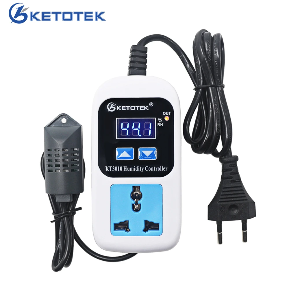 110-220V 00% ~ 99% RH Digitale Feuchte Controller Feuchtigkeit feuchtigkeit  Control Schalter Steckdose Einlass EU Stecker hygrometer Hygrostat -  AliExpress