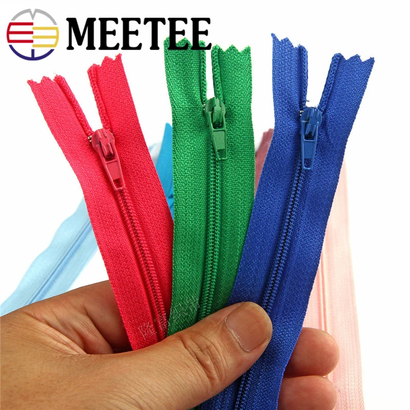 

20pcs Meetee 3# Colorful 20cm Closed End Nylon Coil Zippers for Sewing Garments Trousers Tailor Sewing Craft Accessories 40color
