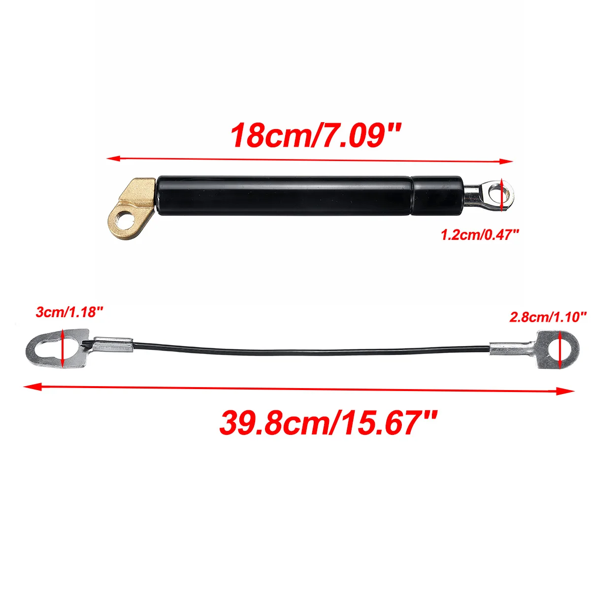  1PCS Stainless Steel Rear Tailgate Slow Down Shock Up Lift Gas Struts For Toyota Hilux Revo M70 M80